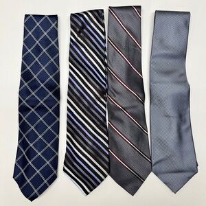 Elegant Men's Tie Set - Blue, Brown, Gray